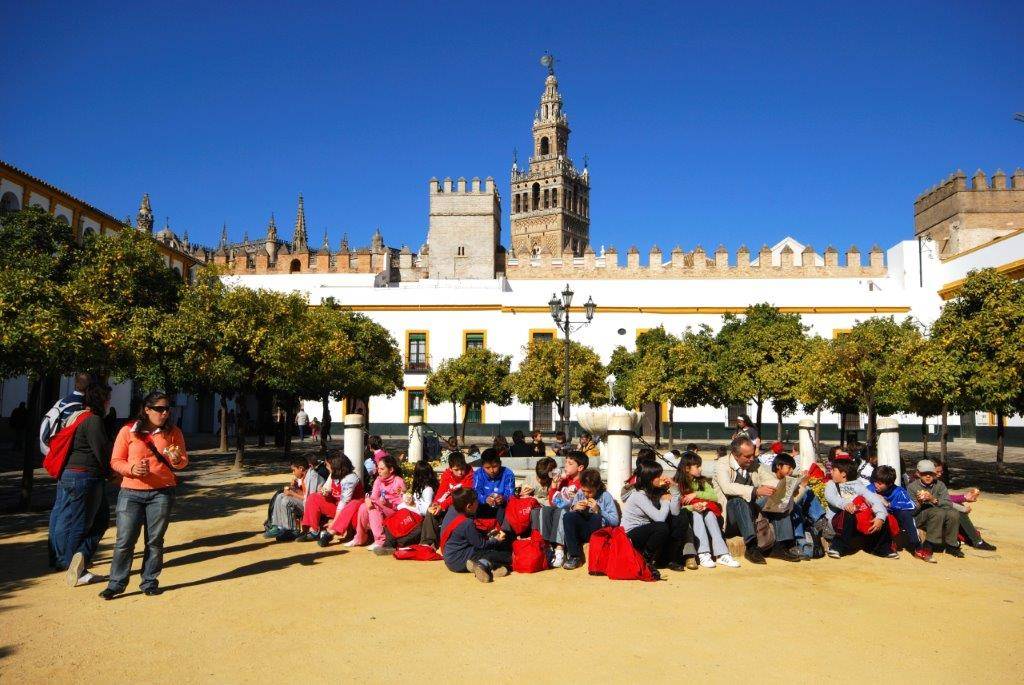 Visitas escolares en el Alcázar de Sevilla